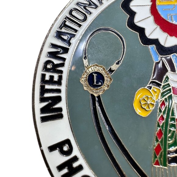 LYONS International Convention Medallion Award 1981 VTG Kachina Metal Enamel AZ - Picture 8 of 9